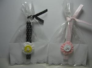 Clothespin magnets and gift bag with homemade twisty tie